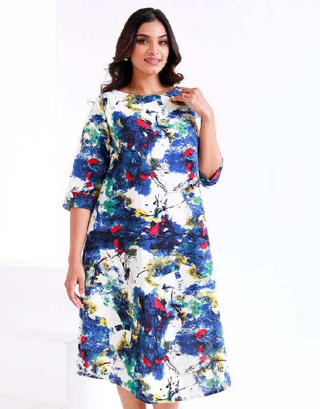 You'Ll Love Us Because Printed A-Line Midi Dress