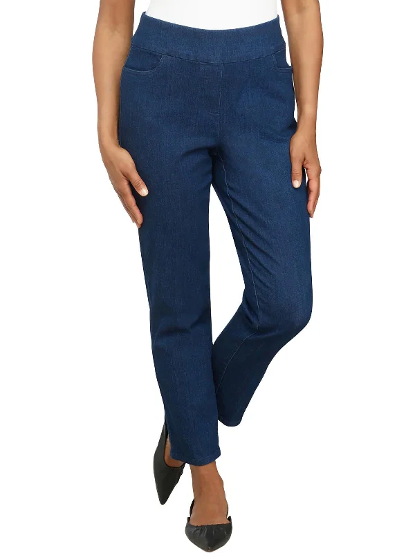 Vintage Inspired Fashion Sale Plus Womens Denim Super Stretch Straight Leg Pants