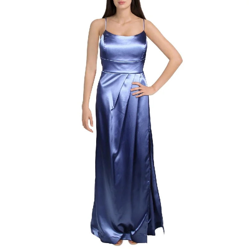 Feminine Soft - Hued Look Teeze Me Womens Juniors Satin Pleated Formal Dress