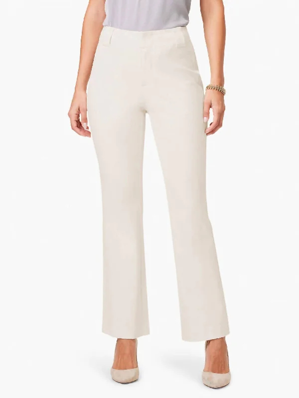 Fashion Essentials Demi Boot Ankle Plaza Pant In Classic Cream