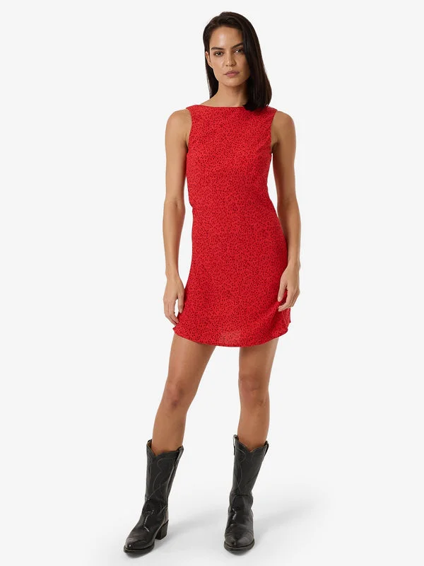 Seasonal Picks THRILLS Zinnia Xavier Bias Mini Dress - FLAME RED