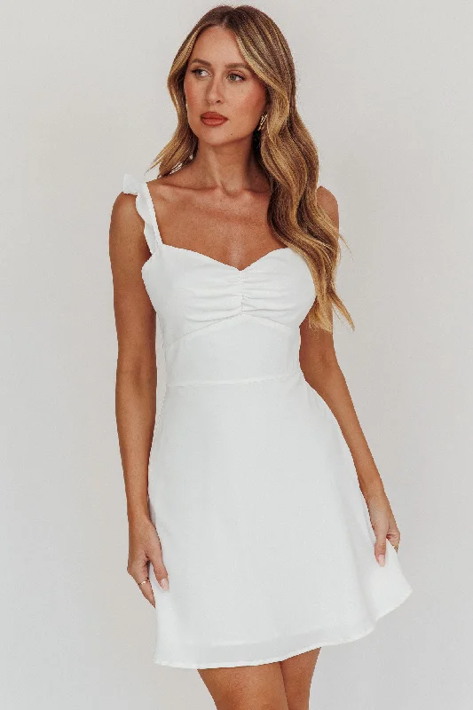 Special Offer Camille A-line Mini Dress White