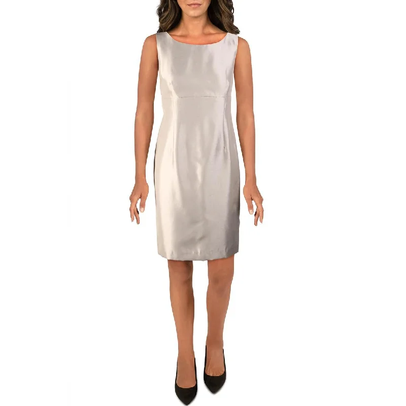 Dive Into Trendy Women's Fashion Le Suit Womens Petites Shantung Sleeveless Wear to Work Dress