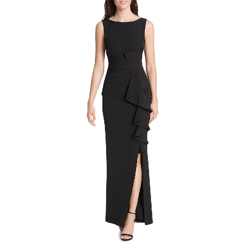 Elegant Details Eliza J Womens Ruffled Sleeveless Formal Dress