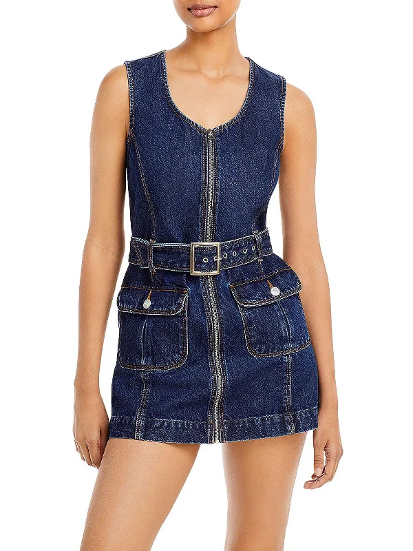 Attire Sale 60's Womens Denim Short Mini Dress