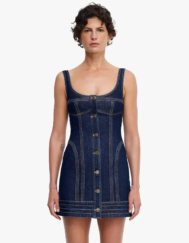 Your Timeless Wardrobe Awaits Valleybrook Mini Dress - Dark Indigo