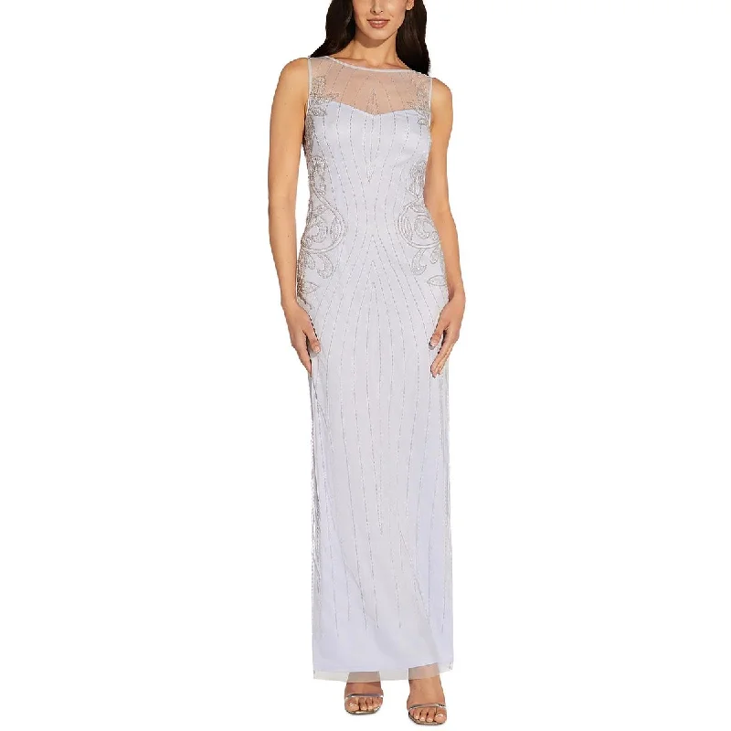 Athleisure Wear Special Offer Papell Studio by Adrianna Papell Womens Beaded Sleeveless Evening Dress