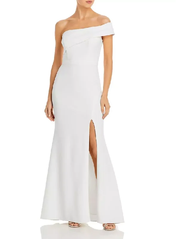 Free Spirited Fashion 10 - aqua white one shoulder fitted gown