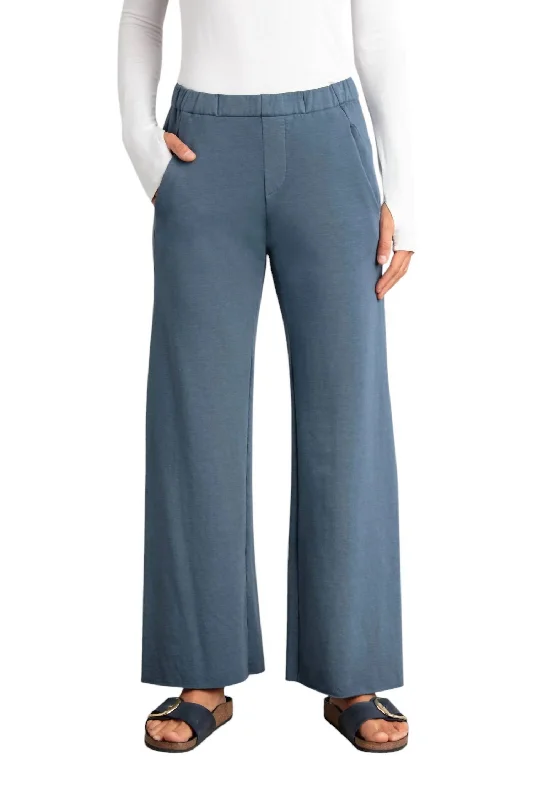 Trend Alert Wide Leg Trouser In Steel