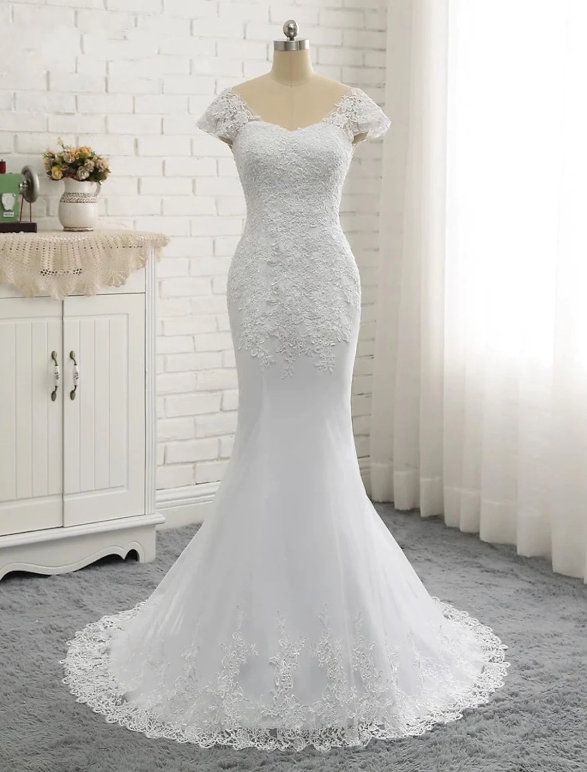 Insane Discount Onslaught Engagement Open Back Sexy Formal Wedding Dresses Sleeve V Neck Lace With Buttons Pearls