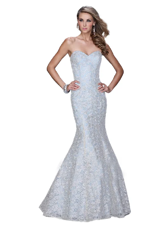 Sophisticated Cut 2 - la femme light blue & lace mermaid gown