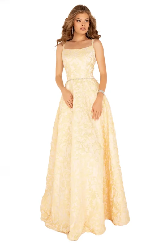 Statement Piece 8 - lucci lu yellow jacquard ball gown