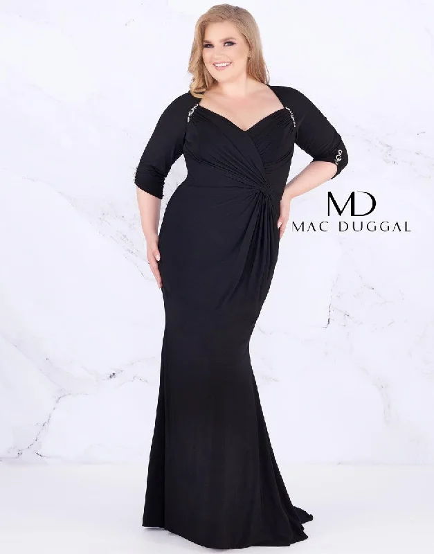 Bold Fashion Mac Duggal Long Plus Size Prom Dress