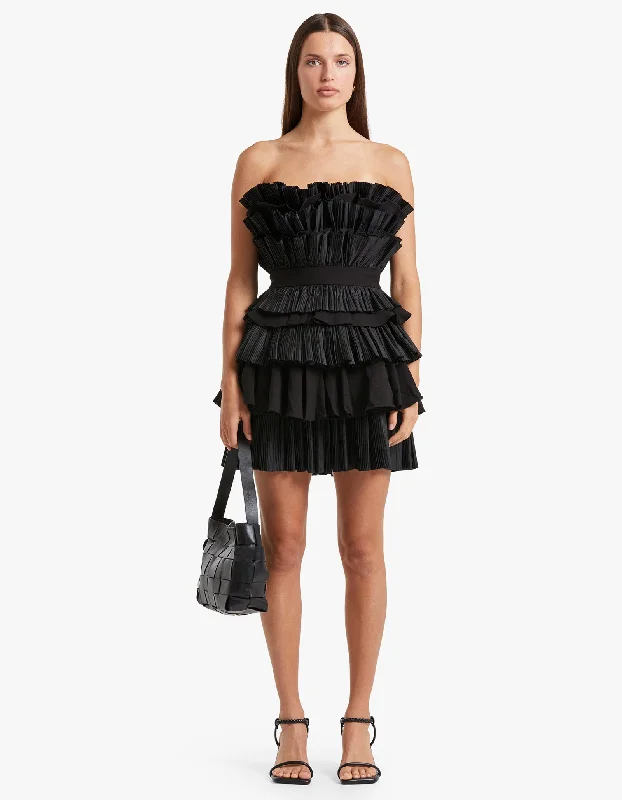 Chic Trends Unveiled Elsher Mini Dress - Black