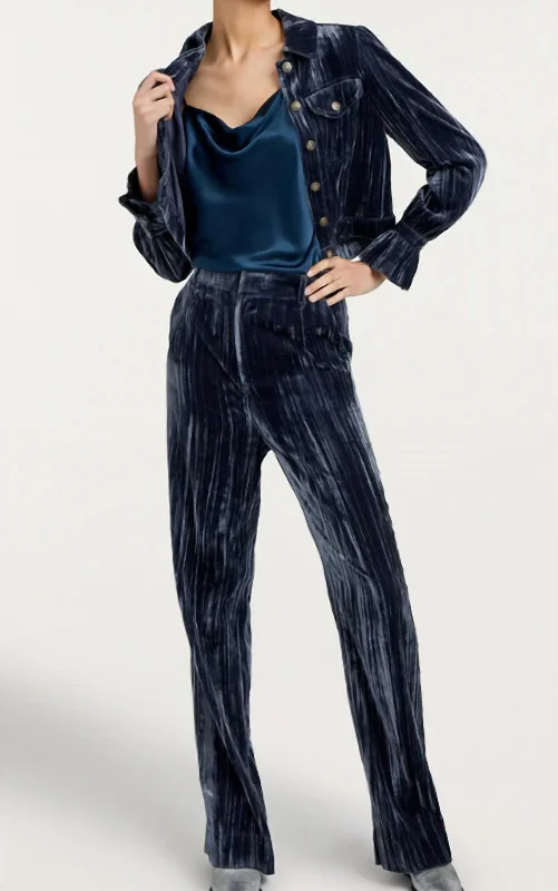 Classic Timeless Elegant Style Women's Collins Pant In Peacock Blue