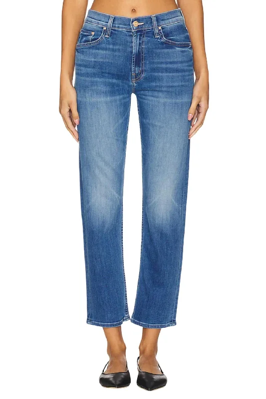 Laid-Back Elegance Mid Rise Rider Ankle Jeans In Lhasa Love