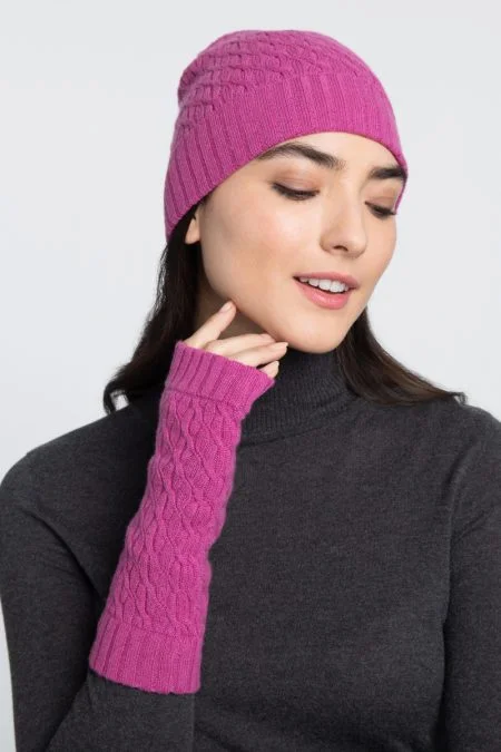 Budget-Friendly Fashion Kinross Cashmere Textured Fingerless Gloves