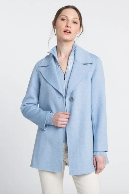 Signature Style Essentials Kinross Cashmere Swing Notch Collar Coat