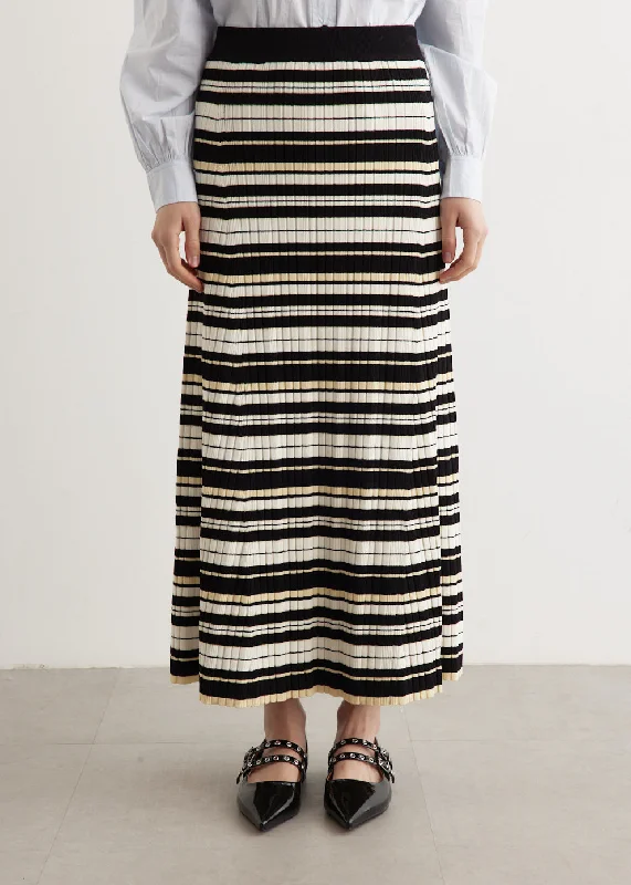 Elegant Fashion Rib Long Skirt