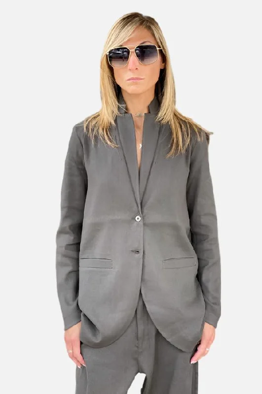 Modern Casual Clothing Blazer - Grey