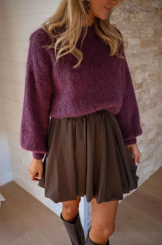 Luxury Style Chocolate Thoby Skirt