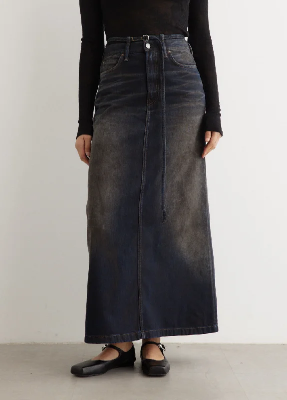 Urban Femme Streetwear Talia Denim Maxi Skirt