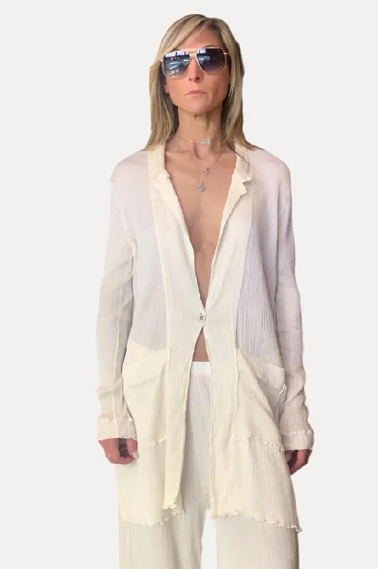 Exclusive Sale Long Blazer - Ivory