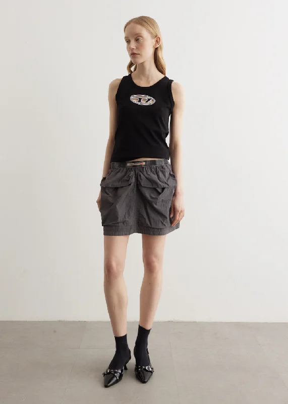 Earthy Tones O-Misis Gonna Cargo Mini Skirt