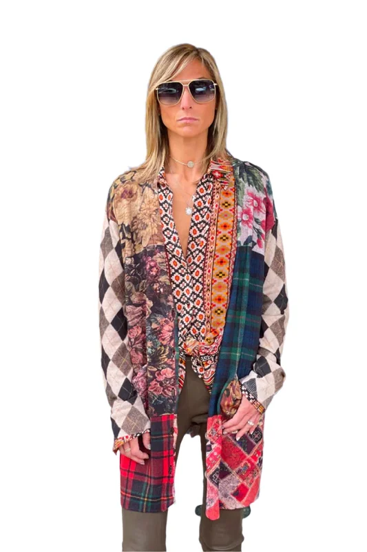 Trendsetting Threads Pattern Coat - Multicolor