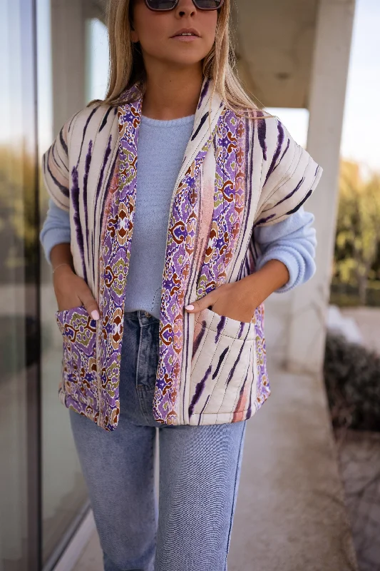 Hot Picks Patterned Lievine Sleeveless Jacket