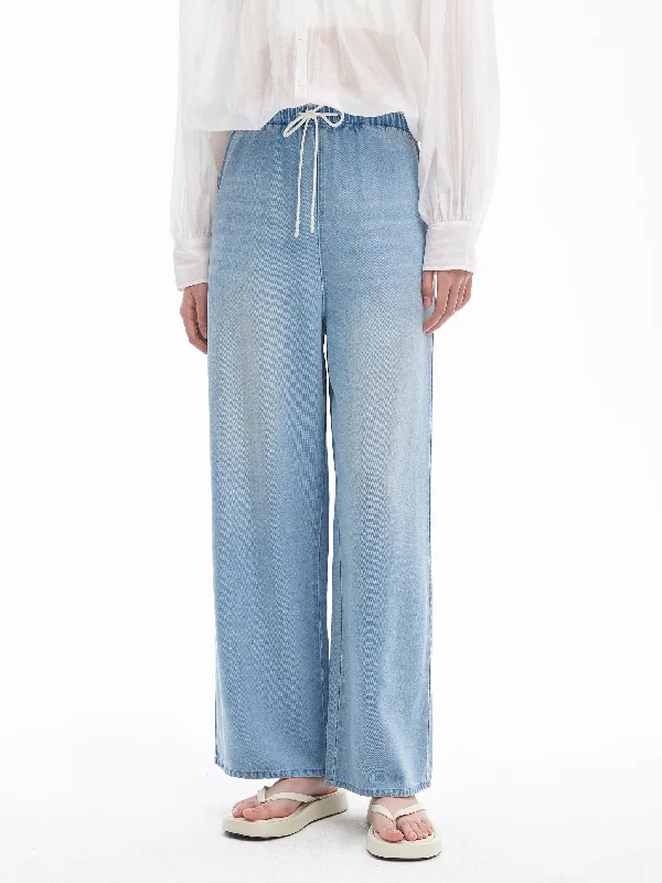 Trend Setting Threads Slouchy Draped Tencel Jeans