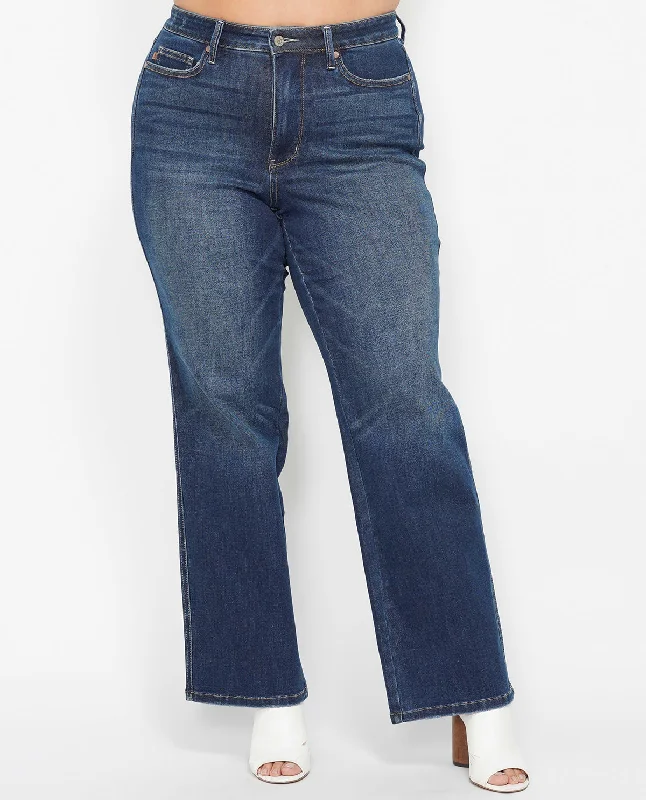 Seasonal Trends Judy Blue Plus High Waist Tummy Control Straight Jean