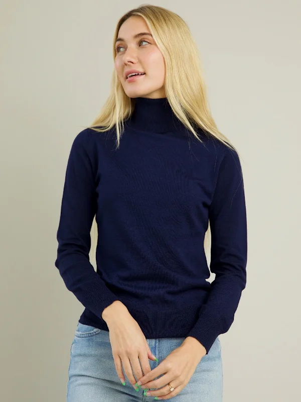 Everyday Basics Blythe Turtleneck - Navy