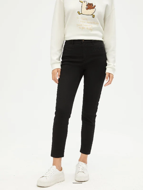 Chic Trends For The Fashion Savvy High Stretch Black Jeans