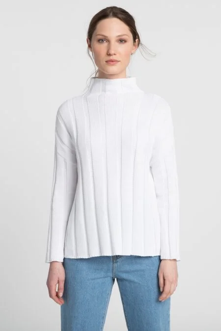 Season Appropriate Women's Collection Kinross Cashmere Rib Funnel