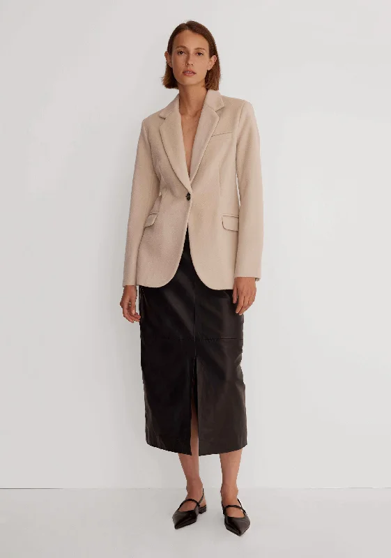 Trend Driven Wardrobe Lucas Wool Blazer_Almond