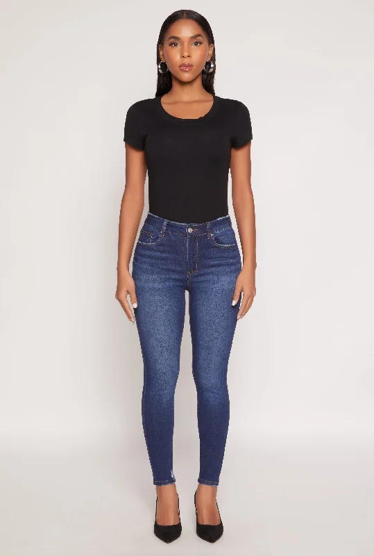 Flash Sale WAX Frayed Detail Skinny Jeans