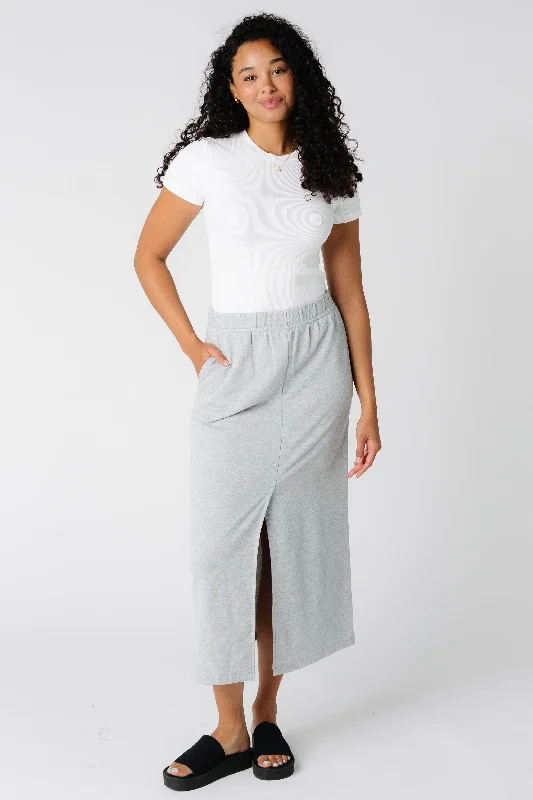 Redefining Women's Style Now and Then Midi Skirt