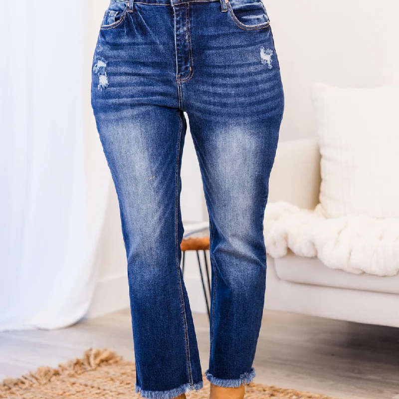 Chic Allure Saturday Vibes Jeans, Dark Wash