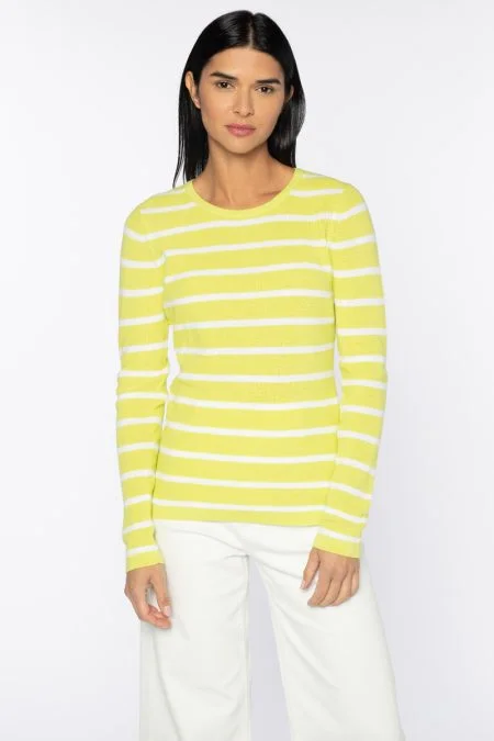 Summer Deals Kinross Cashmere Thermal Striped Crew