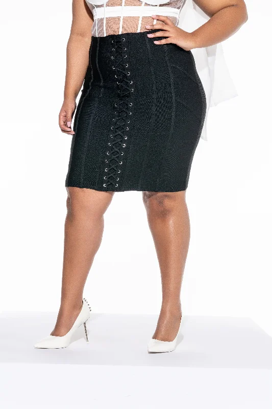 Premium Fashion PLUS ON MY WAY PENCIL BANDAGE SKIRT