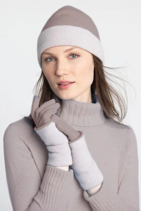 Stylish Savings Kinross Cashmere Colorblock Gloves