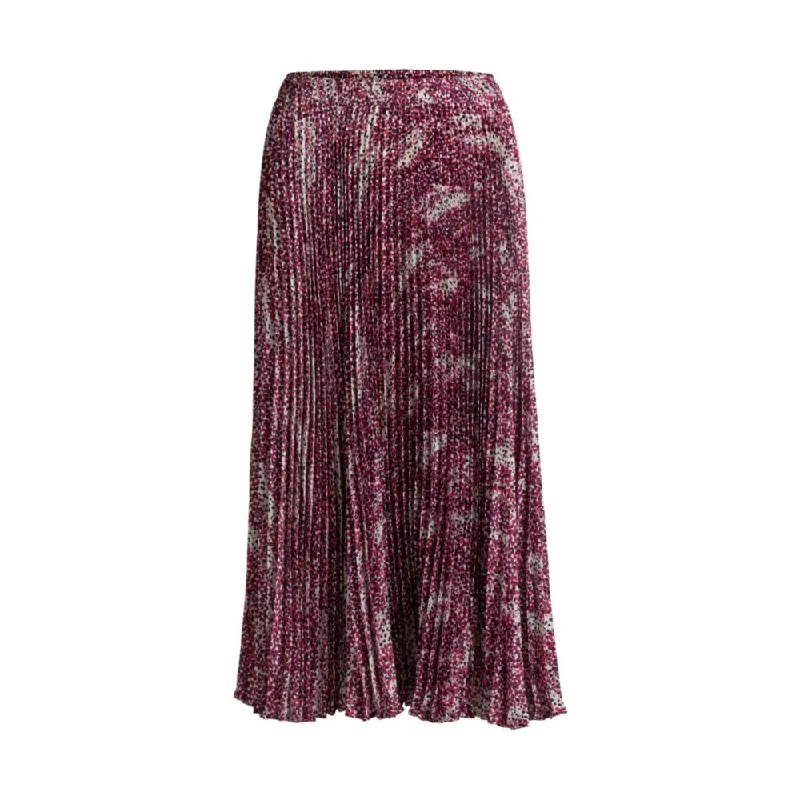 Casual Chic Midi-length skirt in printed plissé satin