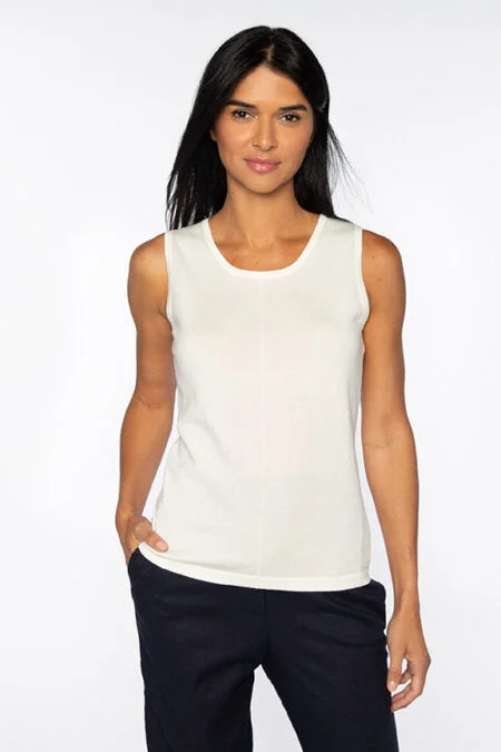 High End Women's Wear Kinross Cashmere Seamed Tank