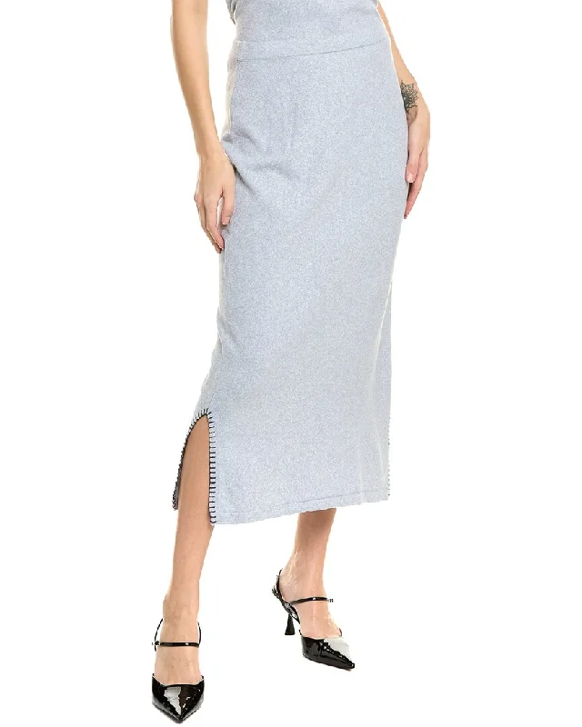 Effortless Style Vince Camuto Whipstitch Midi Skirt