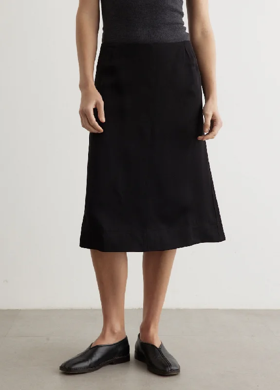 Runway Inspired Wear Paneled Satin Skirt