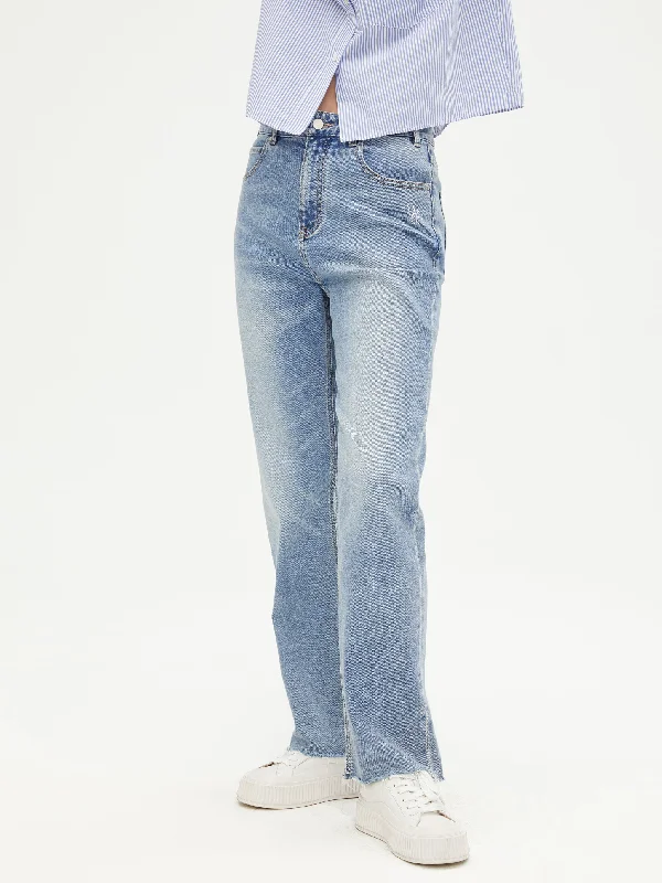 Unleash Your Style Boyfriend Style Cut-Edge Jeans