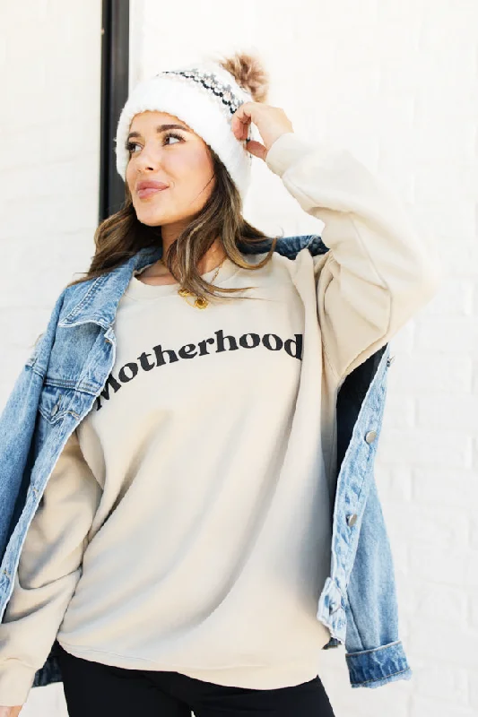 Special Offers, Don't Miss Motherhood Cream Oversized Graphic Sweatshirt