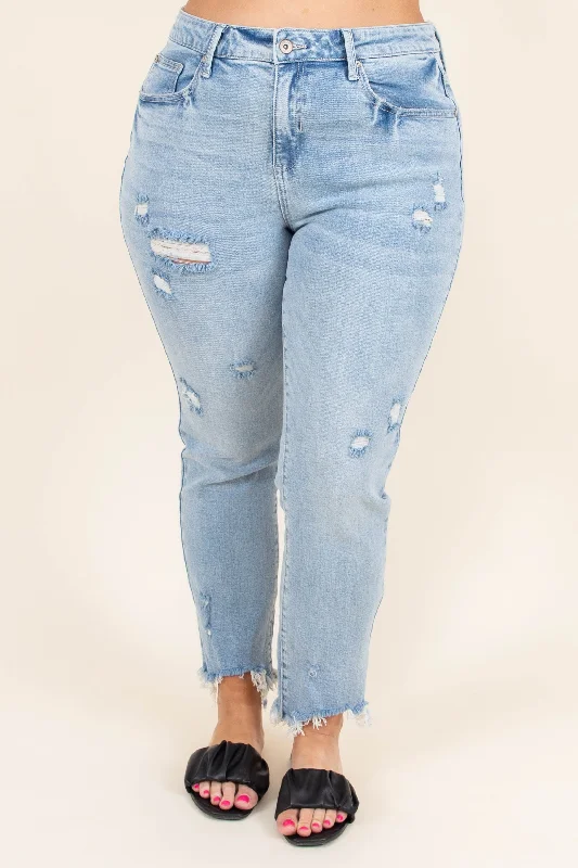 Dreamy Draping Love Like The Movies Jeans, Light Wash