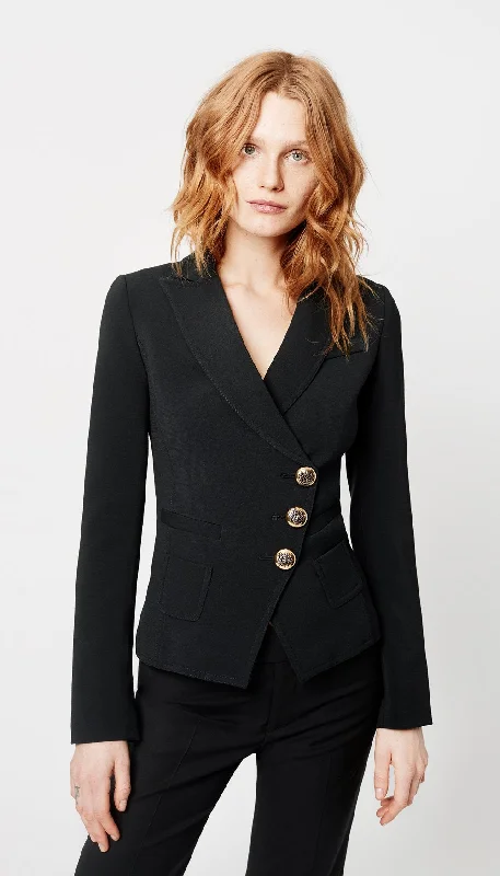 Everyday Glamour Wrap Blazer - Black